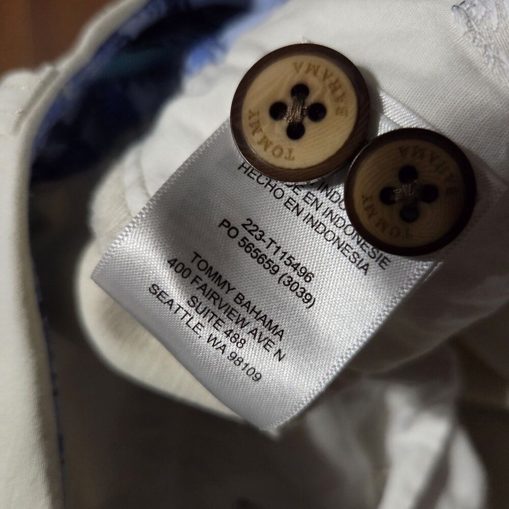 Tommy Bahama Boracay Flat Front Chino Pants Mens 40x30 Khaki Stretch Trousers - Picture 6 of 9